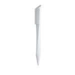 Stylo promotionnels au design très original avec Encre Bleue Geometric couleur blanc deuxième vue