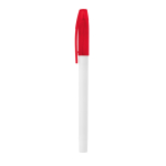 Stylo personnalisable avec capuchon et Encre Bleue Colorcap Print couleur rouge