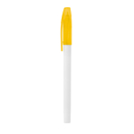 Stylo personnalisable avec capuchon et Encre Bleue Colorcap Print couleur jaune