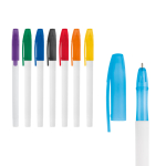 Stylo personnalisable avec capuchon et Encre Bleue Colorcap Print diverses couleurs