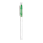 Stylo personnalisé avec bouchon transparent et Encre Bleue Clear Print couleur vert