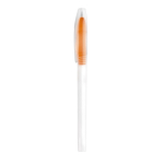 Stylo personnalisé avec bouchon transparent et Encre Bleue Clear Print couleur orange