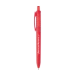 Stylo recyclés avec couleur translucide et encre bleue Recyclo couleur rouge image avec logo