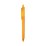Stylo recyclés avec couleur translucide et encre bleue Recyclo couleur orange deuxième vue
