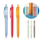 Stylo recyclés avec couleur translucide et encre bleue Recyclo diverses couleurs