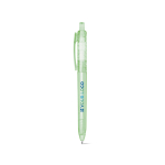 Stylo recyclés avec couleur translucide et encre bleue Recyclo avec zone d'impression
