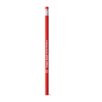 Crayon à papier personnalisé en quadrichromie couleur rouge image avec logo