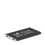 Batterie externe portable en aluminium avec lampe LED 7 200 mAh avec zone d'impression