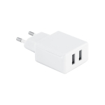 Prise chargeur personnalisable avec 2 ports USB Prise Square couleur blanc