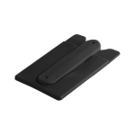Porte-cartes en silicone avec adhésif pour téléphone MobileStand couleur noir