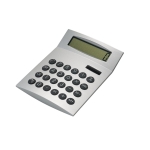 Calculatrice personnalisée à 8 chiffres à pile DeskCal Light couleur argenté mat