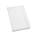 Carnet rigide en similicuir de couleur A5 pages unies Sketcher couleur blanc