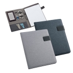 Dossier imitation lin et similicuir avec plaque en caoutchouc A4 Grid diverses couleurs
