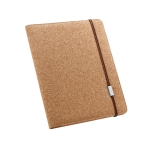 Dossier en liège avec feuilles de couleur ivoire et pochettes A4 Cork couleur naturel