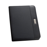 Conférencier personnalisé en similicuir avec bloc-notes Identity A4 couleur noir