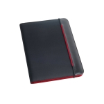 Porte-documents élégant en similicuir et polyester avec bloc A4 Colors couleur rouge