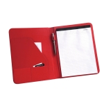 Porte-documents élégant en similicuir et polyester avec bloc A4 Colors couleur rouge troisième vue