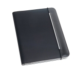 Porte-documents élégant en similicuir et polyester avec bloc A4 Colors couleur gris