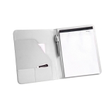 Porte-documents élégant en similicuir et polyester avec bloc A4 Colors couleur gris troisième vue