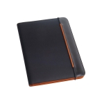 Porte-documents élégant en similicuir et polyester avec bloc A4 Colors couleur orange