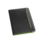 Porte-documents élégant en similicuir et polyester avec bloc A4 Colors couleur vert clair