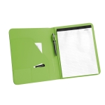 Porte-documents élégant en similicuir et polyester avec bloc A4 Colors couleur vert clair troisième vue