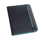 Porte-documents élégant en similicuir et polyester avec bloc A4 Colors couleur bleu ciel