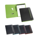 Porte-documents élégant en similicuir et polyester avec bloc A4 Colors diverses couleurs