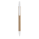 Dossiers personnalisés en carton avec bloc-notes et stylo A4 Eco couleur naturel quatrième vue