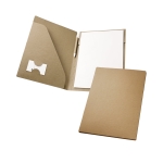 Dossiers personnalisés en carton avec bloc-notes et stylo A4 Eco diverses couleurs