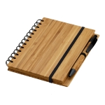 Carnet recyclé avec stylo et couverture bambou A5 pages lignées Bamboo couleur naturel