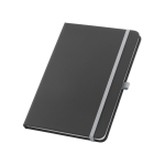 Carnets personnalisés en similicuir A5 avec pages lignées ColorMatch couleur gris