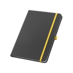 Carnets personnalisés en similicuir A5 avec pages lignées ColorMatch couleur jaune