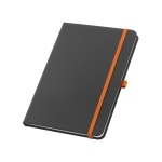 Carnets personnalisés en similicuir A5 avec pages lignées ColorMatch couleur orange