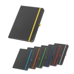 Carnets personnalisés en similicuir A5 avec pages lignées ColorMatch diverses couleurs