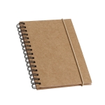 Carnet personnalisés en papier recyclé A6 pages lignées Spiral Eco couleur noir