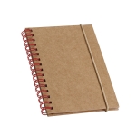Carnet personnalisés en papier recyclé A6 pages lignées Spiral Eco couleur rouge