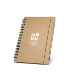 Carnet personnalisés en papier recyclé A6 pages lignées Spiral Eco avec zone d'impression