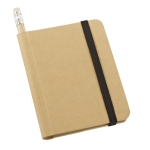 Petit bloc-notes en carton avec crayon A7  pages lisses Eco Mini couleur naturel