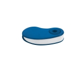 Gomme publicitaire avec étui en plastique coloré Colors couleur bleu