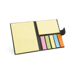 Carnet en carton avec post-it et autocollants Sticky Basic couleur noir troisième vue