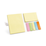 Carnet en carton avec post-it et autocollants Sticky Basic couleur bleu troisième vue