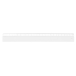 Règle en plastique personnalisée avec graduation en relief 25 cm couleur blanc première vue