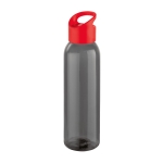 Élégante gourde d'entreprise en plastique de couleur noire 630 ml Dark couleur rouge