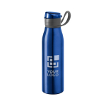 Bouteille alu avec bouchon original et bande de silicone 650 ml Loop avec zone d'impression