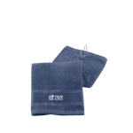 Serviette de golf personnalisée avec crochet en métal 430 g/m2 Club avec zone d'impression
