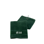 Serviette de golf personnalisée avec crochet en métal 430 g/m2 Club avec zone d'impression