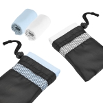 Serviette microfibre rectangulaire avec sac 210 g/m2 Microfibre Gymfit diverses couleurs