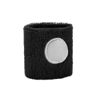 Bracelet élastique personnalisé avec logo imprimé Muñequera Circle couleur noir