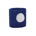Bracelet élastique personnalisé avec logo imprimé Muñequera Circle couleur bleu